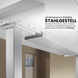 thumbnail of bümö Eckschreibtisch elektrisch höhenverstellbar L-Form: 180 x 240 cm in grau, Gestell graphit - Stehschreibtisch mit Memory-Steuerung, elektrischer