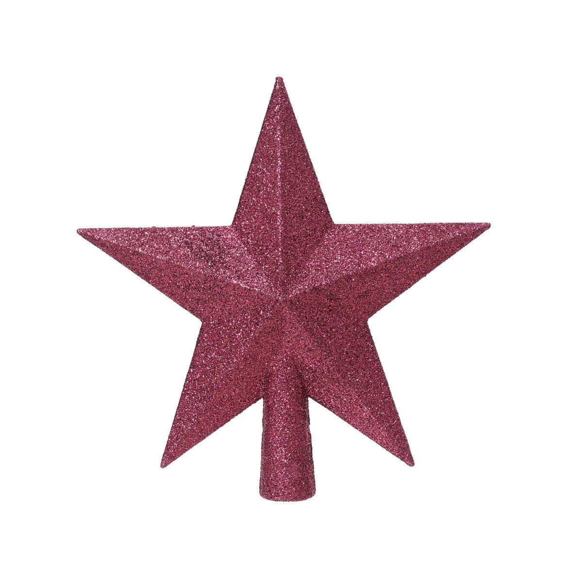 Christbaumspitze Stern Glitzer 19cm Weihnachtsbaumspitze Tannenbaumspitze Christbaumschmuck Weihnachtsbaumschmuck Weinrot Beere