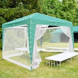 thumbnail of Relaxdays Moskitonetz für 3 x 3 m Pavillon, 2 Seitenteile, mit Reißverschluss & Klettband, 12 m XL Mückennetz, weiß