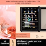 thumbnail of Klarstein Shiraz 16 Uno Weinkühlschrank 42l Touch-Bedienfeld 131W 5-18°C Schwarz