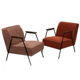 thumbnail of Fauteuil Huggy chiné orange -  Multicolore Autre forme Tissu Amadeus 76.00x60.00 cm