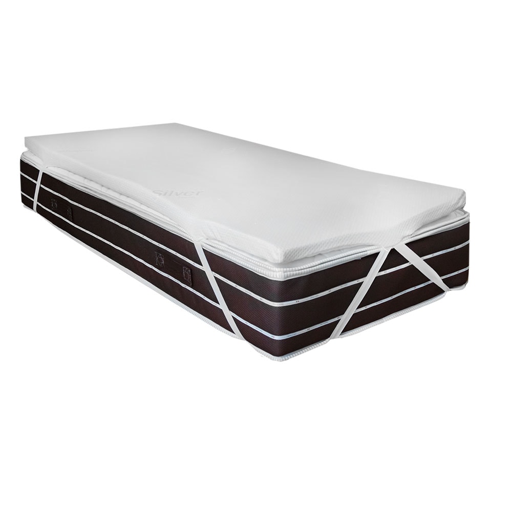 Topper correttore materasso singolo 80x190 in memory fresh gel rinfrescante, sfoderabile ioni d'argento - Comprarredo