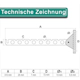 thumbnail of PRIOstahl Kleiderlüfter Klapphaken klappbare Kleiderstange weiß 1 Stück inkl. Befestigungsmaterial