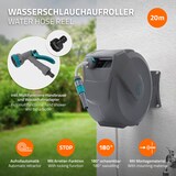 thumbnail of ECD Germany Schlauchaufroller 20+2 m Wand-Schlauchbox RollUp 9 Sprühfunktionen 180° Schwenkbar Automatik Gartenschlauch
