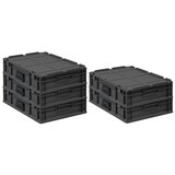 thumbnail of PROREGAL SuperSparSet 5x Eurobox NextGen Portable, HxBxT 13,5x40x60cm, 23 Liter, Schwarz, Eurobehälter, Transportbox, Transportbehälter