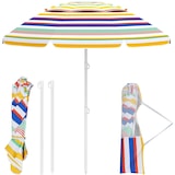 thumbnail of COSTWAY Strandschirm, windfest, stabil, UPF 50+, um 30° biegbar, mit Erdspieß