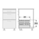 thumbnail of Hailo Abfallsammler 3620631 Separato-K 600 Einsatz 2x 8,5 + 18 Liter Hellgrau
