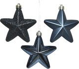 thumbnail of Weihnachtsbaumschmuck Sterne bruchfest glänzend glitzernd blau 6St.