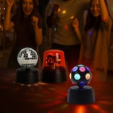 thumbnail of WellHome - Luzes de festa - Bola de discoteca, bola de espelhos giratória e luz LED - Pilhas AA não incluídas