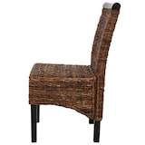 thumbnail of Set di 2 sedie da pranzo sedia in vimini M45 sedia banana wicker ~ scuro, senza cuscino