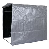 thumbnail of Décoshop26 - Abri de jardin en aluminium rangement divers extérieur protection uv imperméable 201x157x201 cm argenté 04_0005736