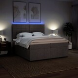 thumbnail of vidaXL Boxspringbett mit Matratze Taupe 200x200 cm Stoff