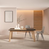 thumbnail of Mesa Sala de Jantar, Mesa Cozinha, 167x90x75cm, Para 8 pessoas, Pés de madeira, Estilo moderno, Carvalho e preto _ 404_6