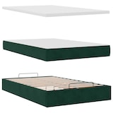 thumbnail of vidaXL Ottoman-Bett mit Matratze & LEDs Dunkelgrün 120x200 cm Samt