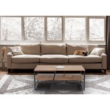 thumbnail of Couchtisch HWC-A27, Wohnzimmertisch Beistelltisch Sofatisch, Ablage Metall 3D-Struktur 46x110x60cm, Wildeiche-Optik