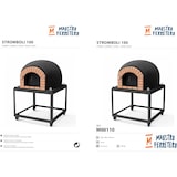 thumbnail of MF - Holzbackofen für den Außenbereich Modell STROMBOLI (Schwarz - 100 x 100 x 157 cm) – Isoliert mit Kork und 3 Keramikmatten