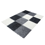 thumbnail of Teppich Waschbar Shaggy Kariert Kuschelig Strapazierfähig Schlafzimmer Esszimmer Schwarz 80x150 cm OEKO-TEX – RHEIN von Kadima Design