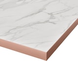 thumbnail of Gastro Tischplatte | Marmor Weiß  | 70x70 cm | Rosé Gold