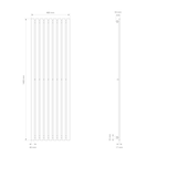 thumbnail of ECD Germany Paneelheizkörper Stella 480x1400 Anthrazit | Mittelanschluss, Durchgang, Thermostat