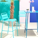 thumbnail of Seggiolone da giardino in metallo blu - Oviala