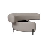 thumbnail of Aufbewahrungs-Fußhocker Chenille Beige mit verstecktem Stauraum und gepolsterter Sitzfläche