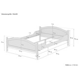 thumbnail of Doppelbett 140x200 Kieferbett Massivholz Ehebett Französisches Bett V-60.30-14 ohne Zubehör