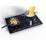 thumbnail of Tarrington House Placa de inducción doble DIC3440ABS, acero / vidrio, 60 x 38 x 4.4 cm, con display LED , 3400 W, negro