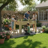 thumbnail of HORTALIA Mesa de cultivo Gardenbrico L80 en madera tratada para exterior - 120x80x80 cm