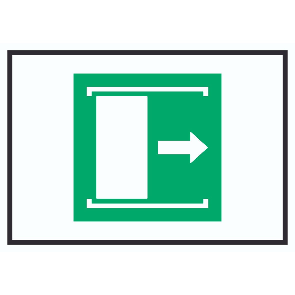 Schiebetür öffnet nach rechts Symbol A6 (105x148mm) Schild