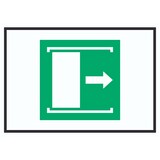 thumbnail of Schiebetür öffnet nach rechts Symbol A6 (105x148mm) Schild