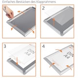 thumbnail of Klapprahmen, DIN A3, Aluminium, rückseitig klebend - 240x327 mm
