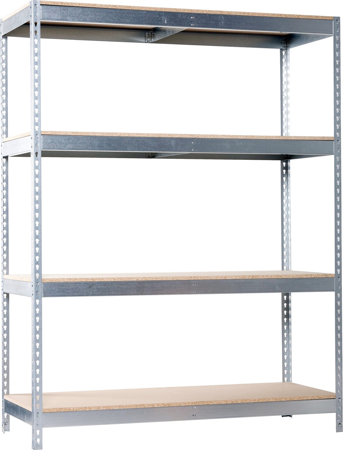SimonRack Scaffale industriale, 2000x1500x600 mm, 600 kg al punto di flessione, 4 ripiani in legno, scaffale per garage, Zincato/Legno- Simonforte