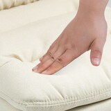 thumbnail of Conjunto de 2 bancos de bar em tecido Damar creme/branco