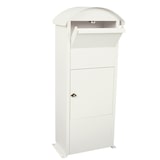 thumbnail of PROREGAL Robuster freistehender Briefkasten Victorian aus pulverbeschichtetem verzinkten Stahl | HxBxT 110x41x27cm | Einwurföffnung 36x17cm | Weiß
