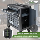 thumbnail of Werkstattwagen Premium plus unbestückt 7 Schubladen Seitentür Softclose Interloc abschließbar