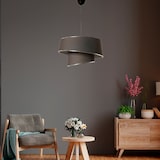 thumbnail of WellHome - Lampada da soffitto da 70 cm in argento e antracite