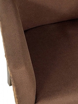thumbnail of Esszimmer Stühle Set 4 Stück Rattan Armlehner Sessel Bilbao Polsterstuhl Polstersessel prairie brown