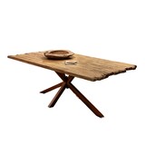 thumbnail of SIT Möbel Esstisch 220x100 cm | 50 mm Tischplatte Teak natur | Metallgestell antikbraun | B 220 x T 100 x H 79 cm | 15853-00 | Serie TABLES & CO