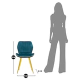 thumbnail of Sedia Ottanio Dorato Set 2 PZ cm 46X58X77 - PARIS