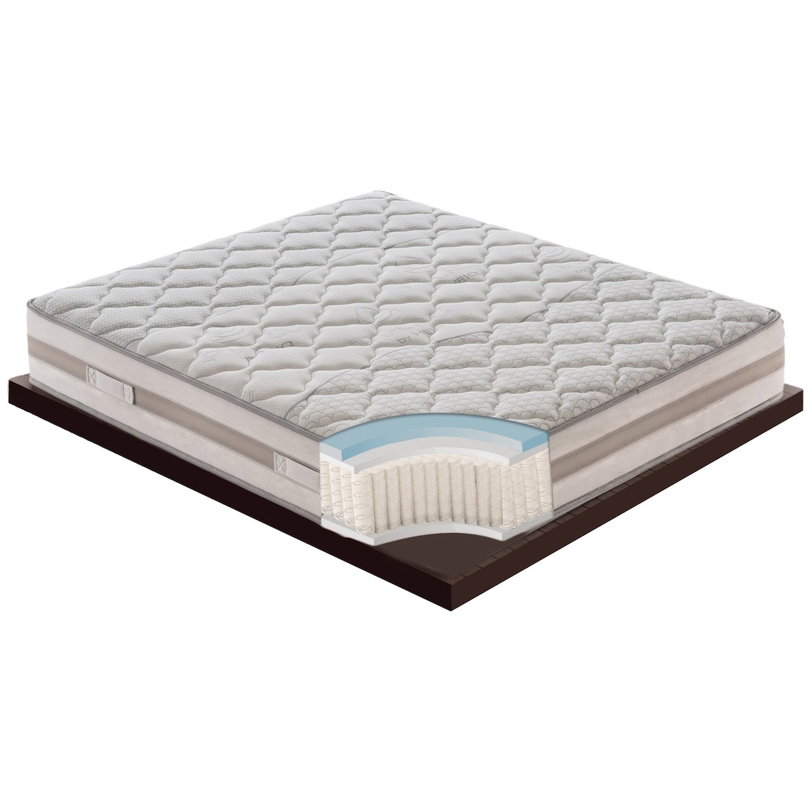 MaterassieDoghe - Materasso 100x200 a molle insacchettate e Memory Foam - 800 molle insacchettate - Alto 25 cm - Ortopedico