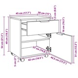 thumbnail of Rollcontainer MOSAB rollbar Schwarz 45x38x54 cm | Nachttisch mit Rollen Aktenschrank rollbar kleiner Schubladenschrank