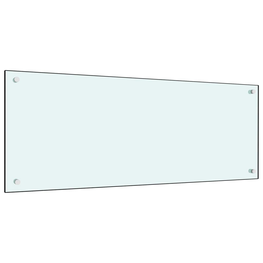 vidaXL Küchenrückwand Weiß 100x40 cm Hartglas