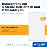 thumbnail of Exquisit Kühlschrank KS117-3-040D weiss | 81 L Volumen | Kühlschrank mit Gefrierfach freistehend | Gemüsefach