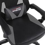 thumbnail of Chaise  Amstrad AMS-309-GREY noir & gris - Coussin lombaire - Tissu en maille respirante