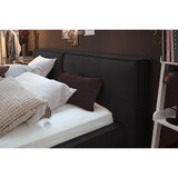 thumbnail of KAWOLA Bett CARLO Polsterbett Stoff schwarz 180x200cm