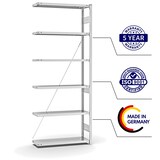thumbnail of PROREGAL Fachbodenregal Stecksystem | Anbauregal | HxBxT 250x100x30cm | 6 Ebenen | Fachlast 300 kg | Einseitig nutzbar | Lichtgrau