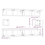 thumbnail of Helloshop26 - 6-teiliges Möbelset bestehend aus Kleiderschrank Sideboard TV-Schrank und Fernseher für Wohnzimmer Schlafzimmer 02_0025010