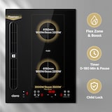 thumbnail of CIARRA Placa de cocción con campana extractora ONE 39 cm Boost Touch Control 2 placas con Flexzone Temporizador CBBEH392BF