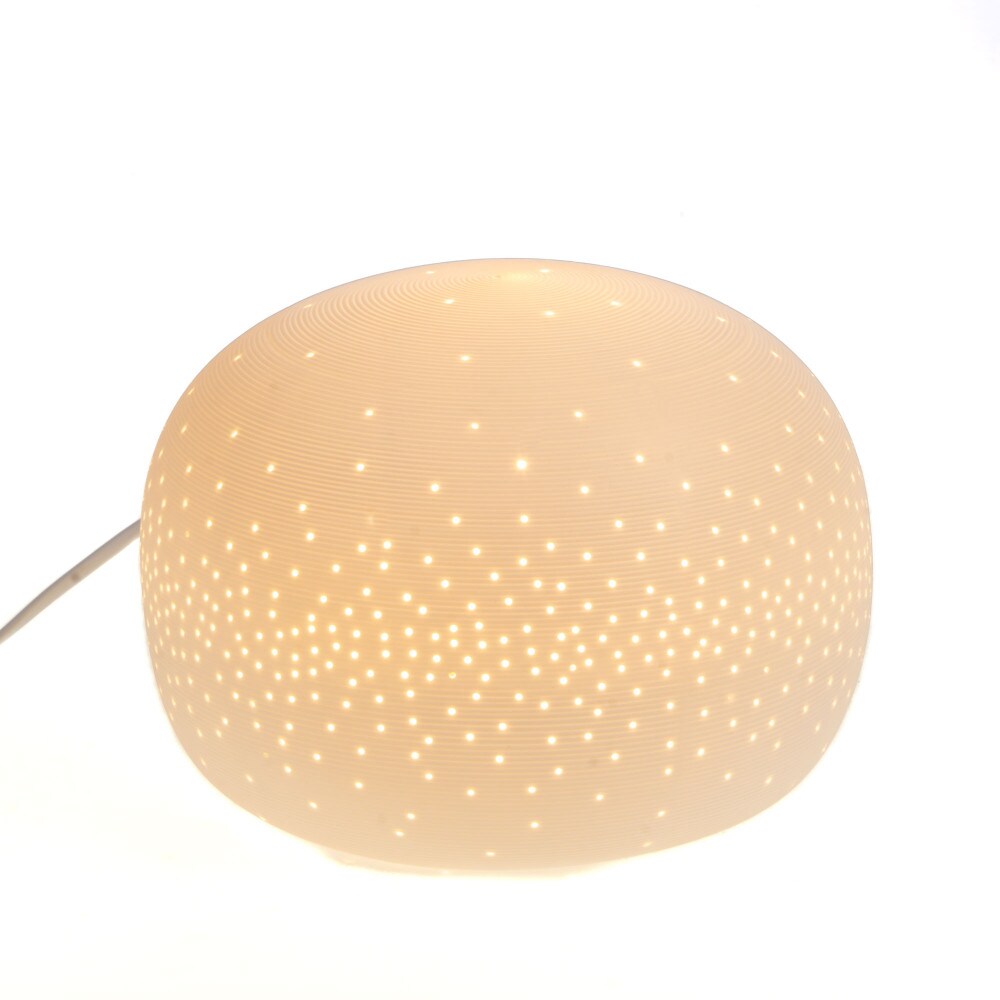 Lampe Bonnie - Weiß Rund Porzellan Amadeus 22.6x22.6 cm