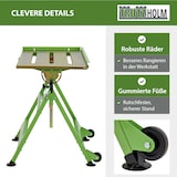 thumbnail of mobiler Schweißtisch höhenverstellbar  77-92 cm klappbar Stahl stufenlos neigbar bis 90° Räder Griff